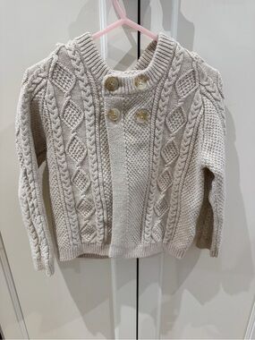 Jamie Kay 2t Classic Cable Knit Sweater - Cream